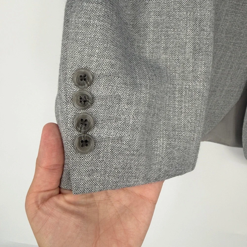 Jack Victor Collection Gray Blazer Sport Coat‎ Italian Fabric Bamboo Viscose 45R